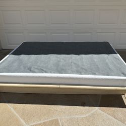 Full size bed frame with box spring 
