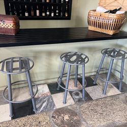 (3) Bar Stools - Swivel