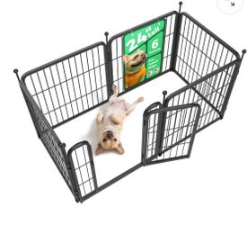 FXW 6-Panel 24" Dog Playpen for Small Dogs