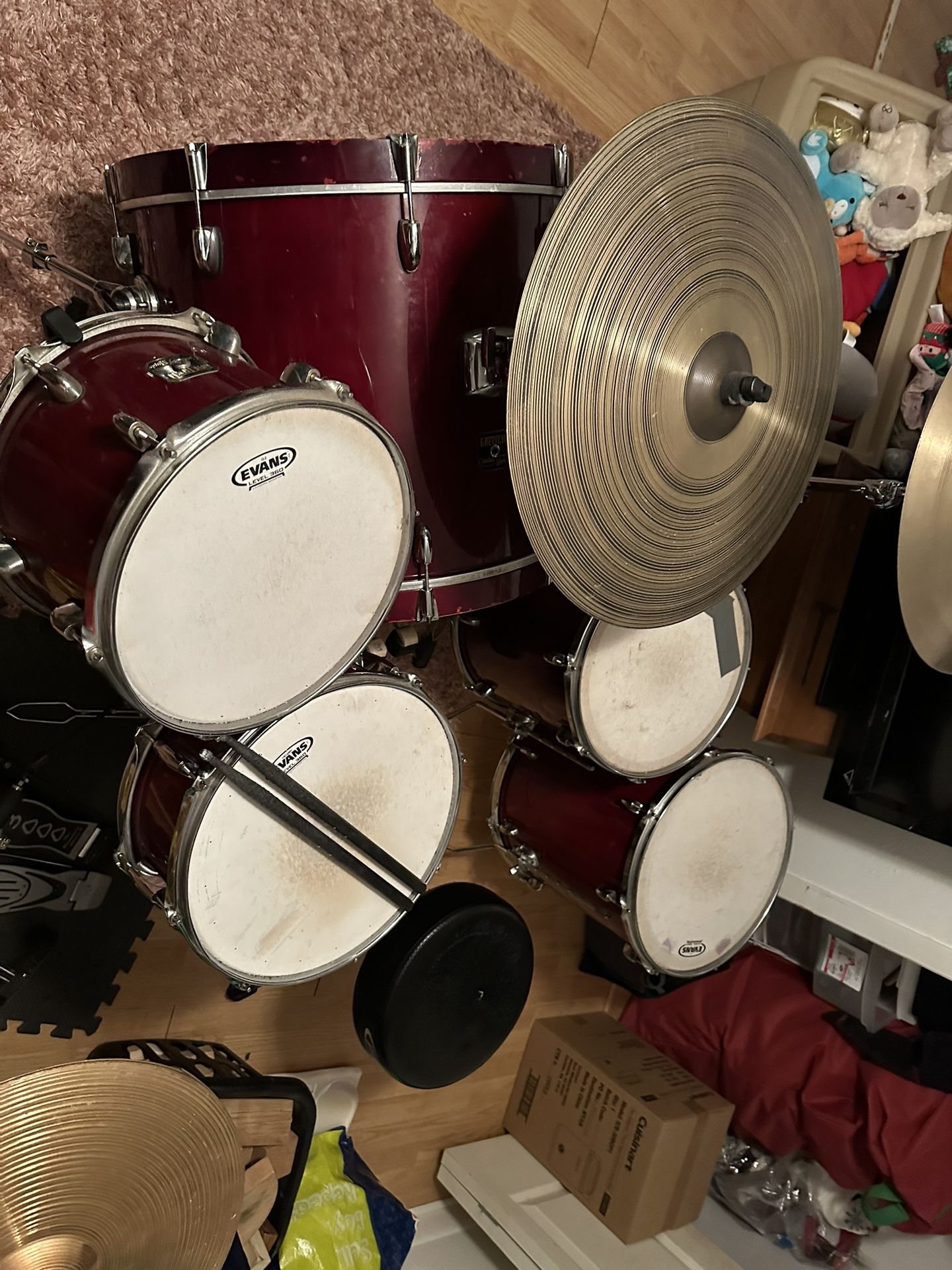 $800 OBO  Used Gretsch Catalina Maple Drums With Sabian Cymbals