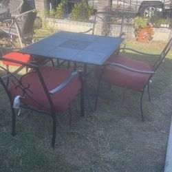 Patio table End Chairs