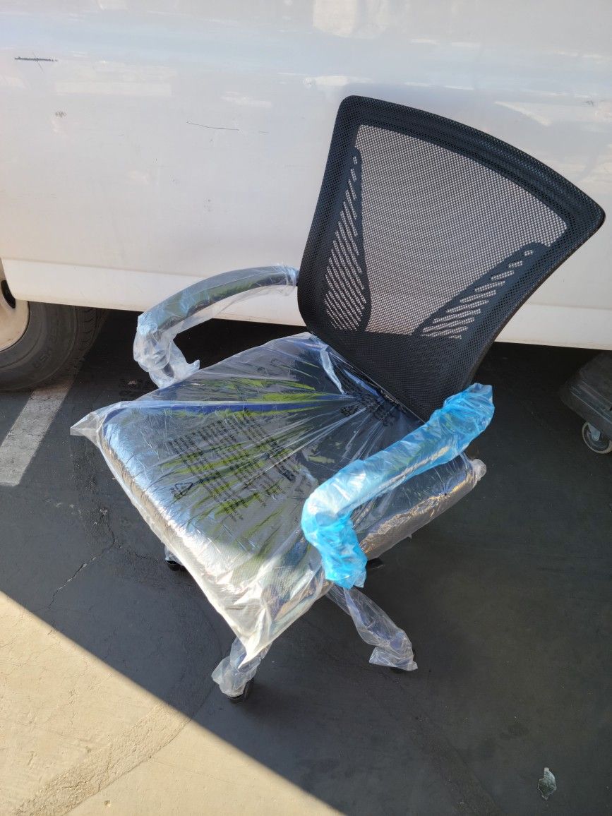 Lacoo Office Black Mid Back Swivel Lumbar Support Desk, Computer Ergonomic