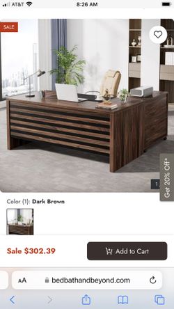 Tribesigns Executive Wood Desk 62.2”
