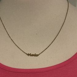 Marina De Buchi Mdb Maria Nameplate Necklace 20”