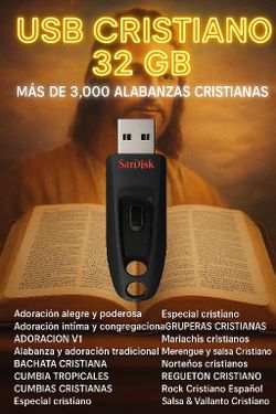USB CRISTIANO MAS DE 3,000 ALAVANZAS