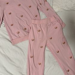 Girl’s Pink Rainbow Tracksuit Set