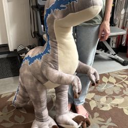Blue Velociraptor Plush Toy