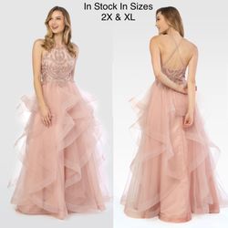 New With Tags Size Plus Size Prom Gown & Formal Gown $150