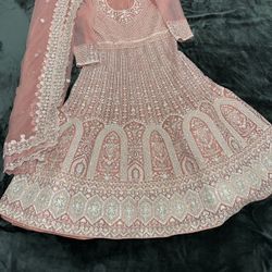 Embroidered Maxi Dress with Duppata