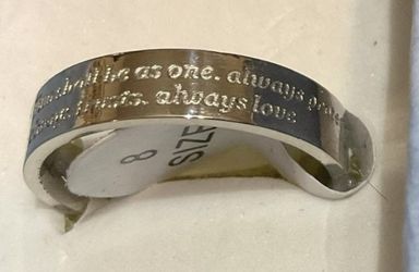 New Band With Saying size 8 Last One