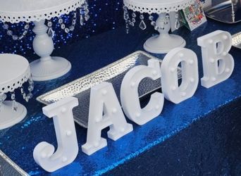 White Letter Name Lights.