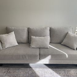 Elijah II Sofa & Loveseat Set - Living Spaces - Merit Dove Color!