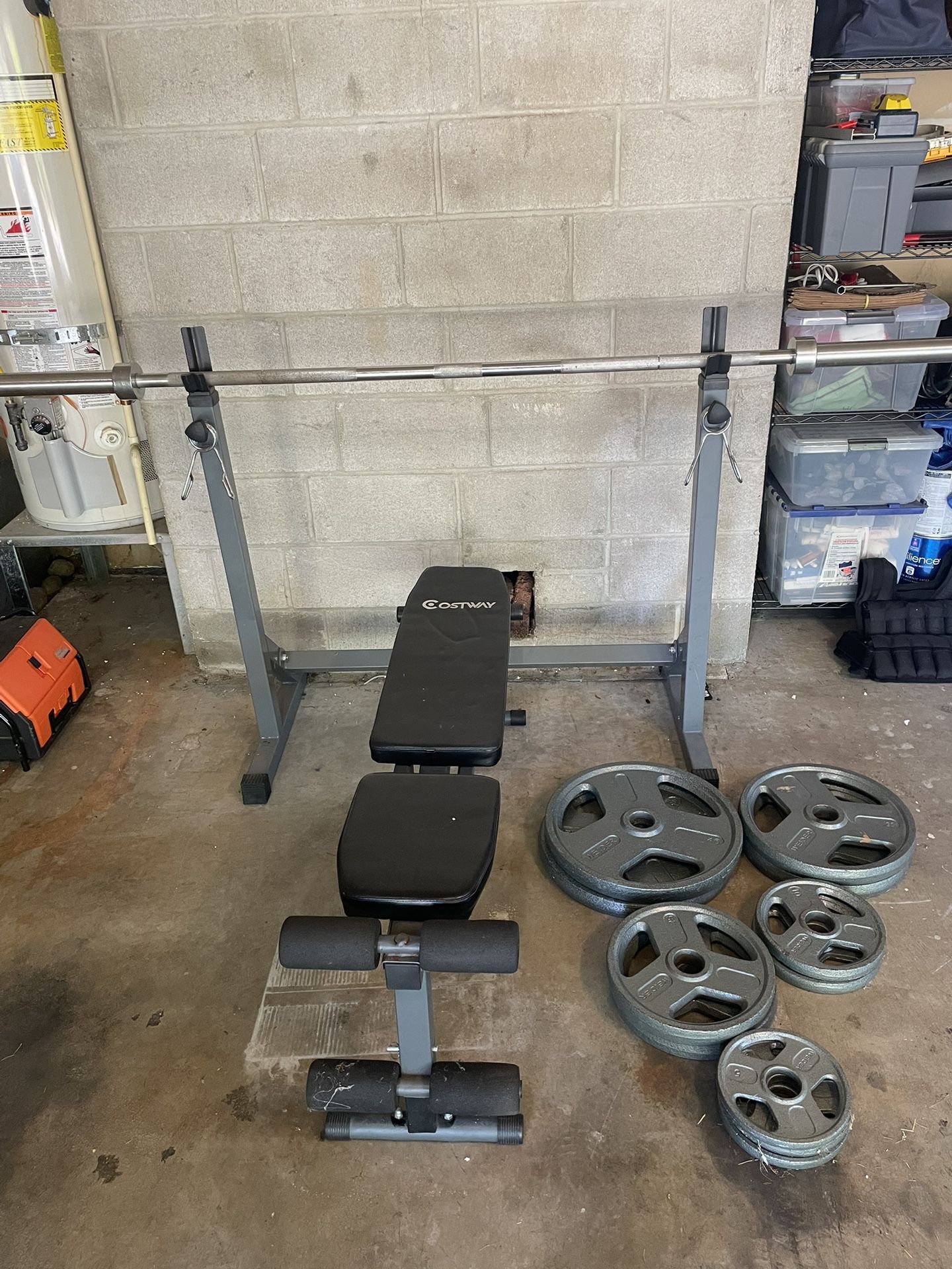 Weight Set. Bench Press/ Squat Rack