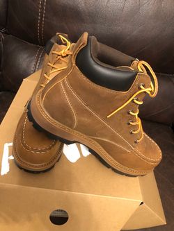 LIGHT  BROWN  PINNIP  STEEL  TOE WORK  BOOTS  SIZE  11 NEW