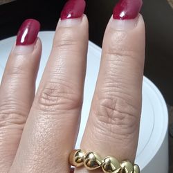 18k Gold Bubble Ring Size 8.5 💯% Real Gold
