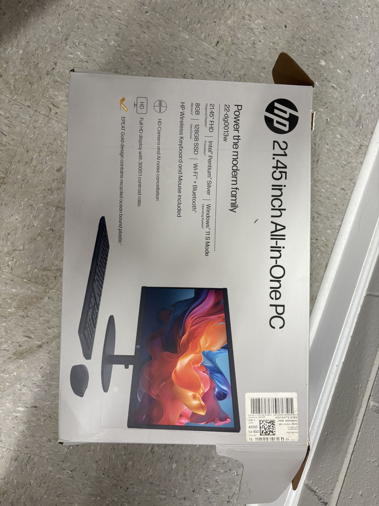 HP All-in-One Desktop W/ 22” Monitor