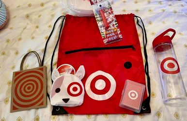 Target Backpack, Bullseye Bag, Target Deck Of Cards,Target Plastic Food Keeper Target Water Bottle