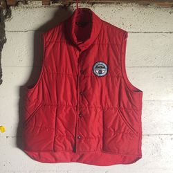Bright Red Pla-Jac Vest With Patch XL