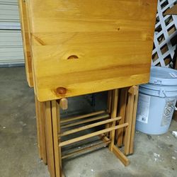 (4) ARTEX FOLDING WOOD TABLES 