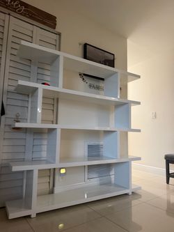 White bookshelf