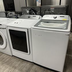 Samsung Washer And Dryer Set Electric Topload New Scratch Dent 