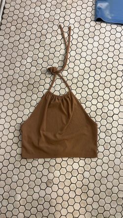 Brown crop top