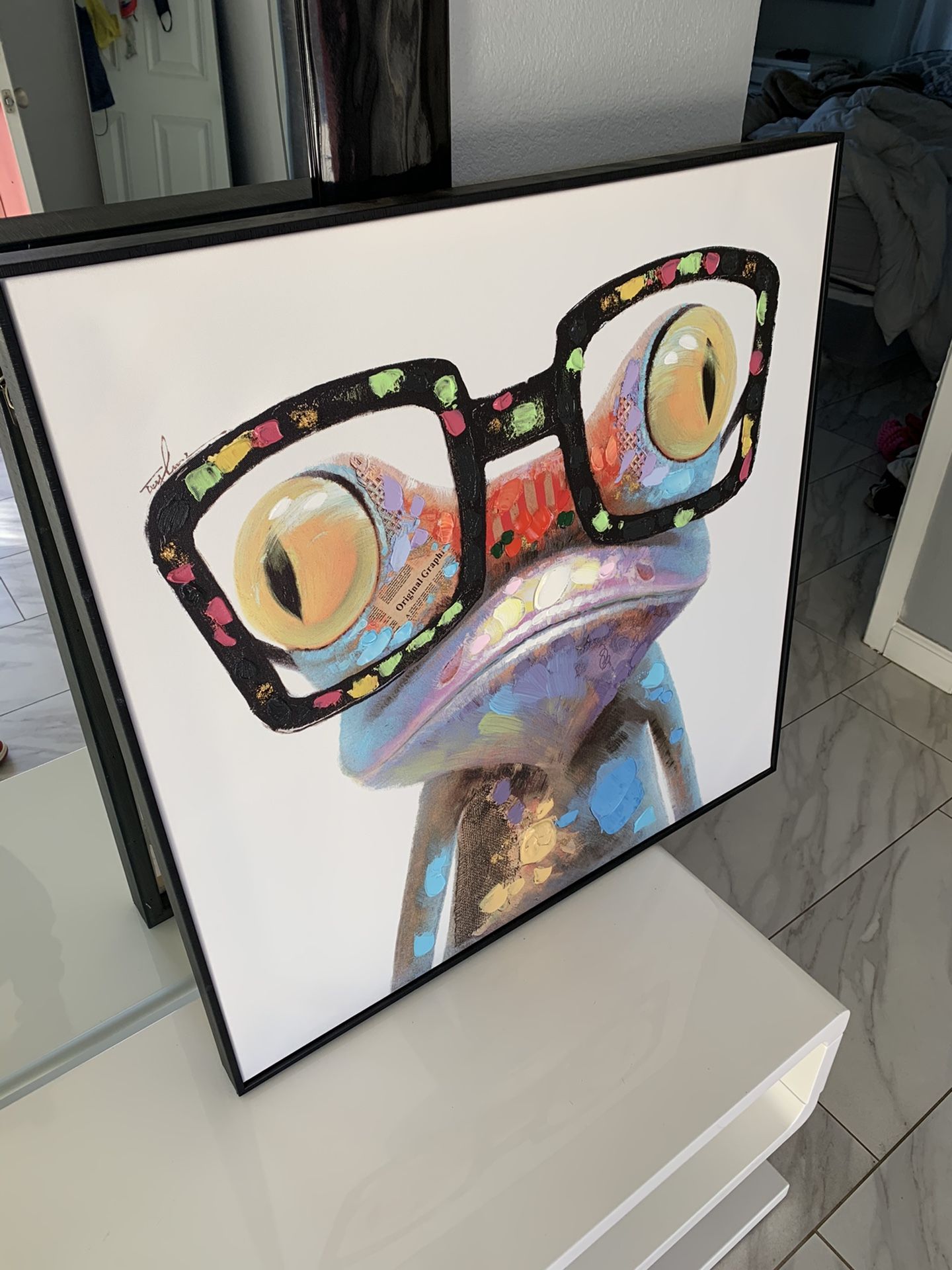 Modern Frog Oil Pintes Canvas New