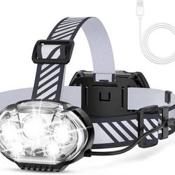 Brand New Rechargeable Bright 20000 Lumen Headlamp IPX4 Waterproof 8 Modes