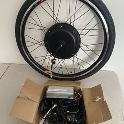 Brand New 26” front electric bicycle wheel kit for $180