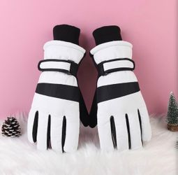 Women's Thick Winter Ski Gloves - Warm, Waterproof, & Windproof Outdoor Gloves with Zipper NEW