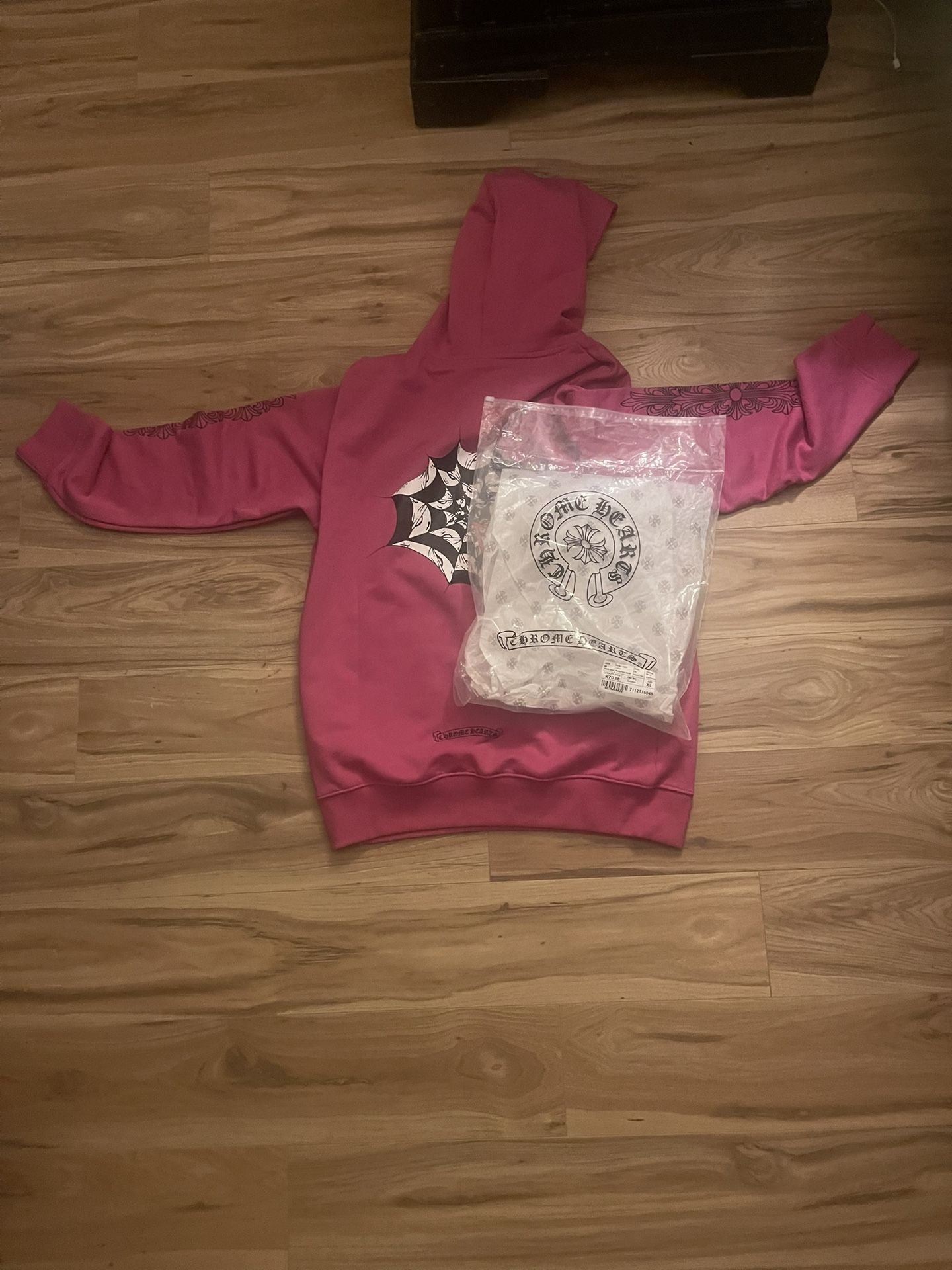 CHROME HEARTS MATTY BOY SPIDER WEB HOODIE L