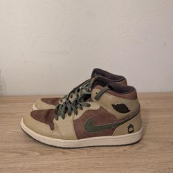 Jordan 1 Mid SE brown trainers. Size US 13