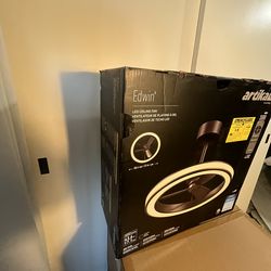 New in a sealed box Artika Edwin 23" LED Chandelier Ceiling Fan. Black frame