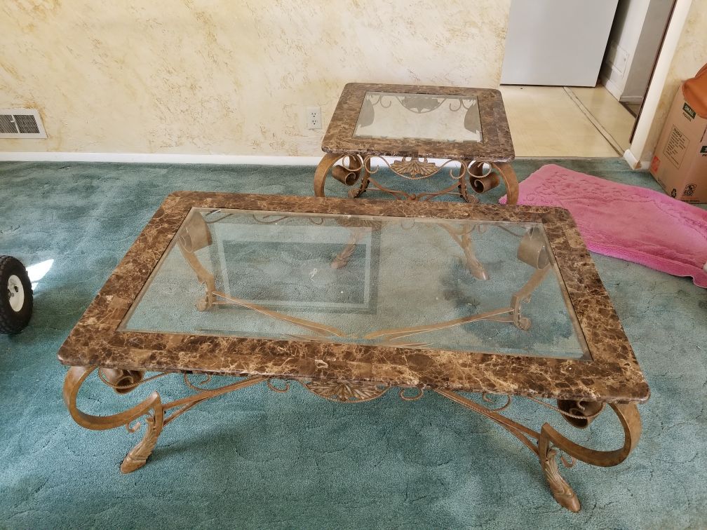 DROPPED PRICE Coffee table and end table