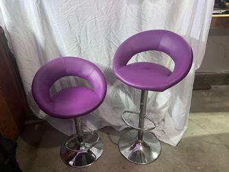 Purple bar stools