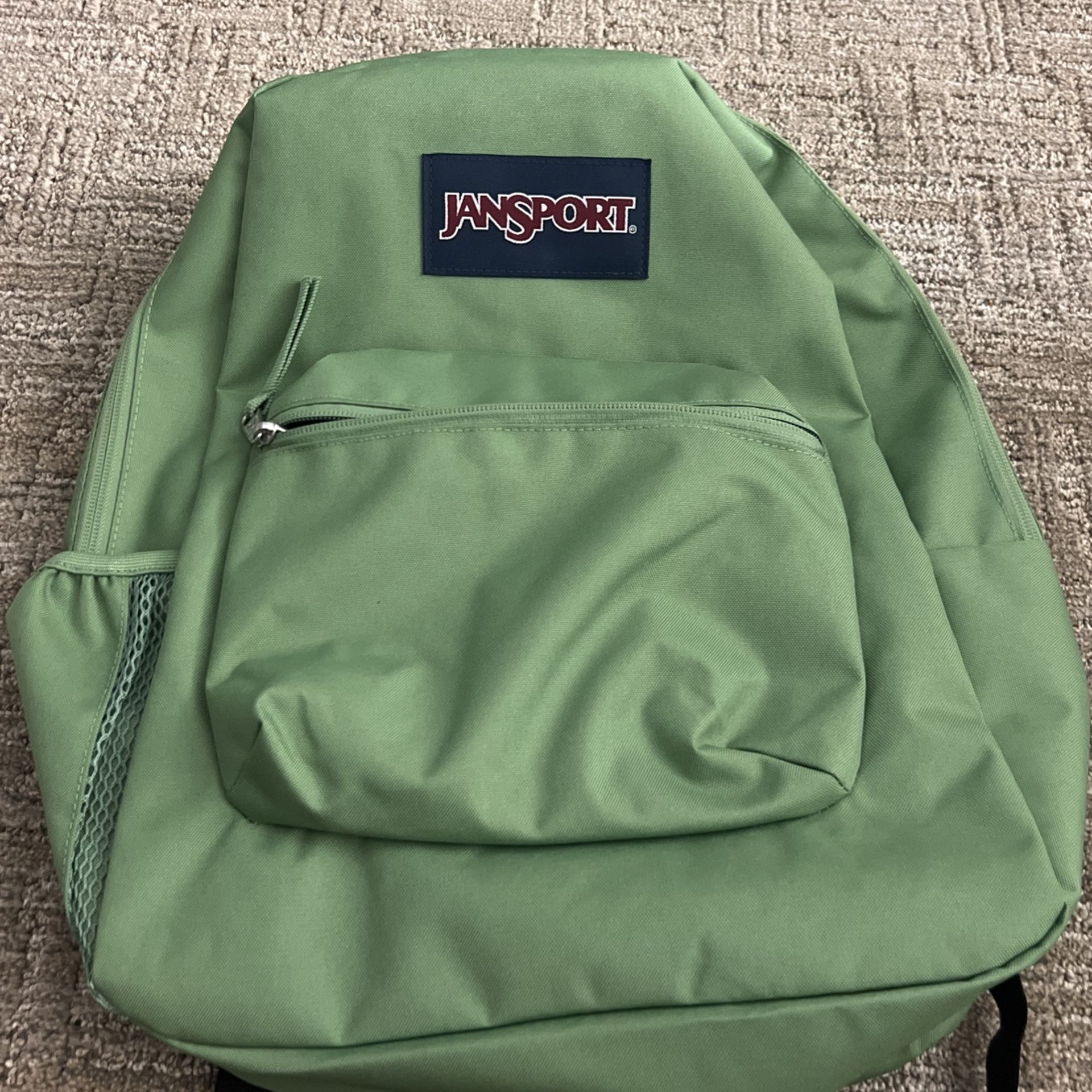 NEW NEVER WORN sage green Jansport Backpack