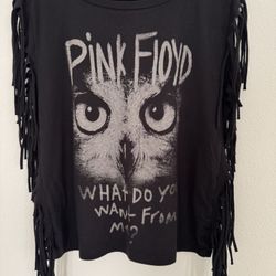 NEW Pink Floyd Fringe Sleeve Graphic Tee