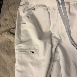 Figs White Jogger Scrub Pants 