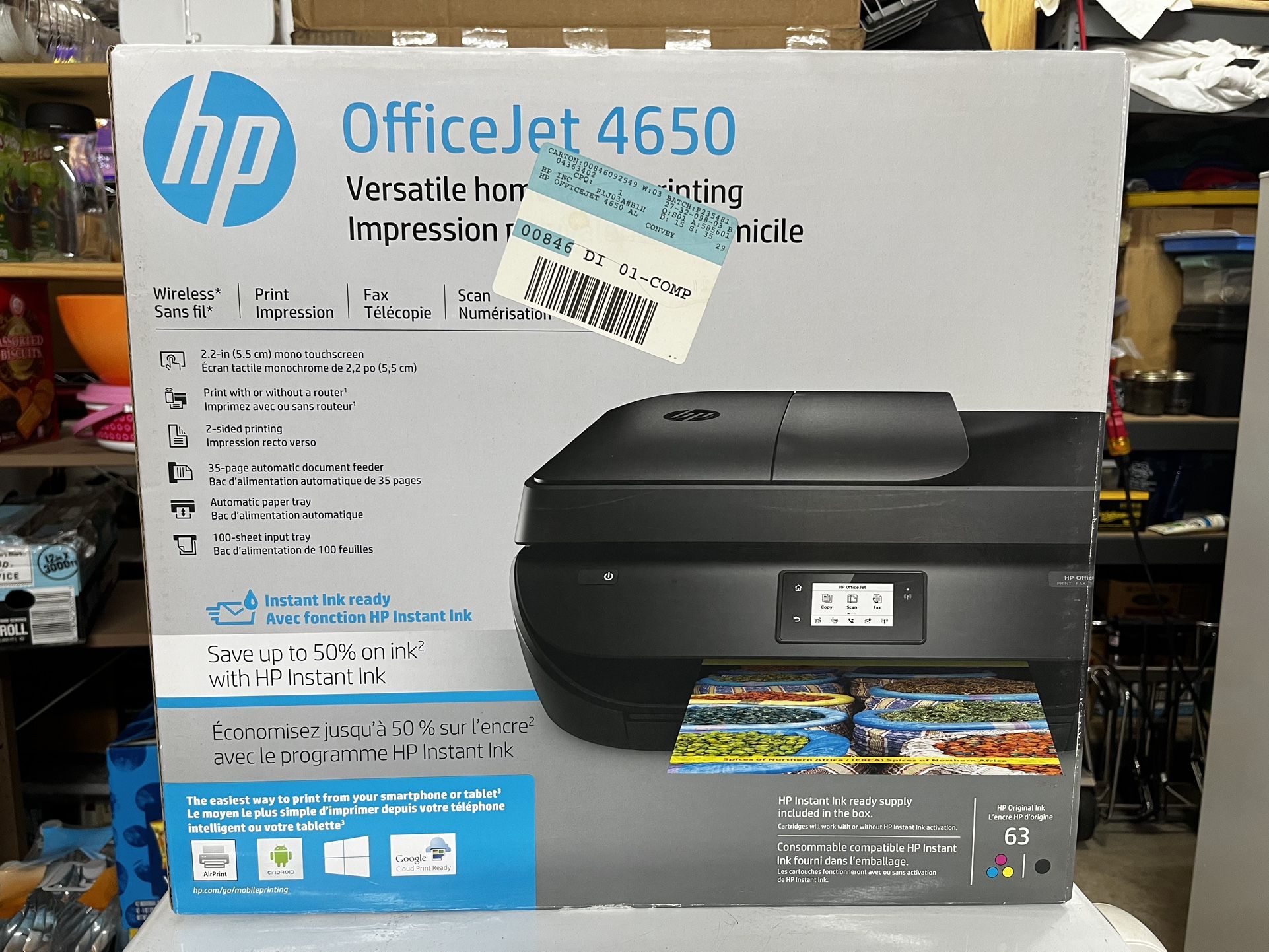 HP OfficeJet 4650 InkJet Printer- NEW IN UNOPENED BOX