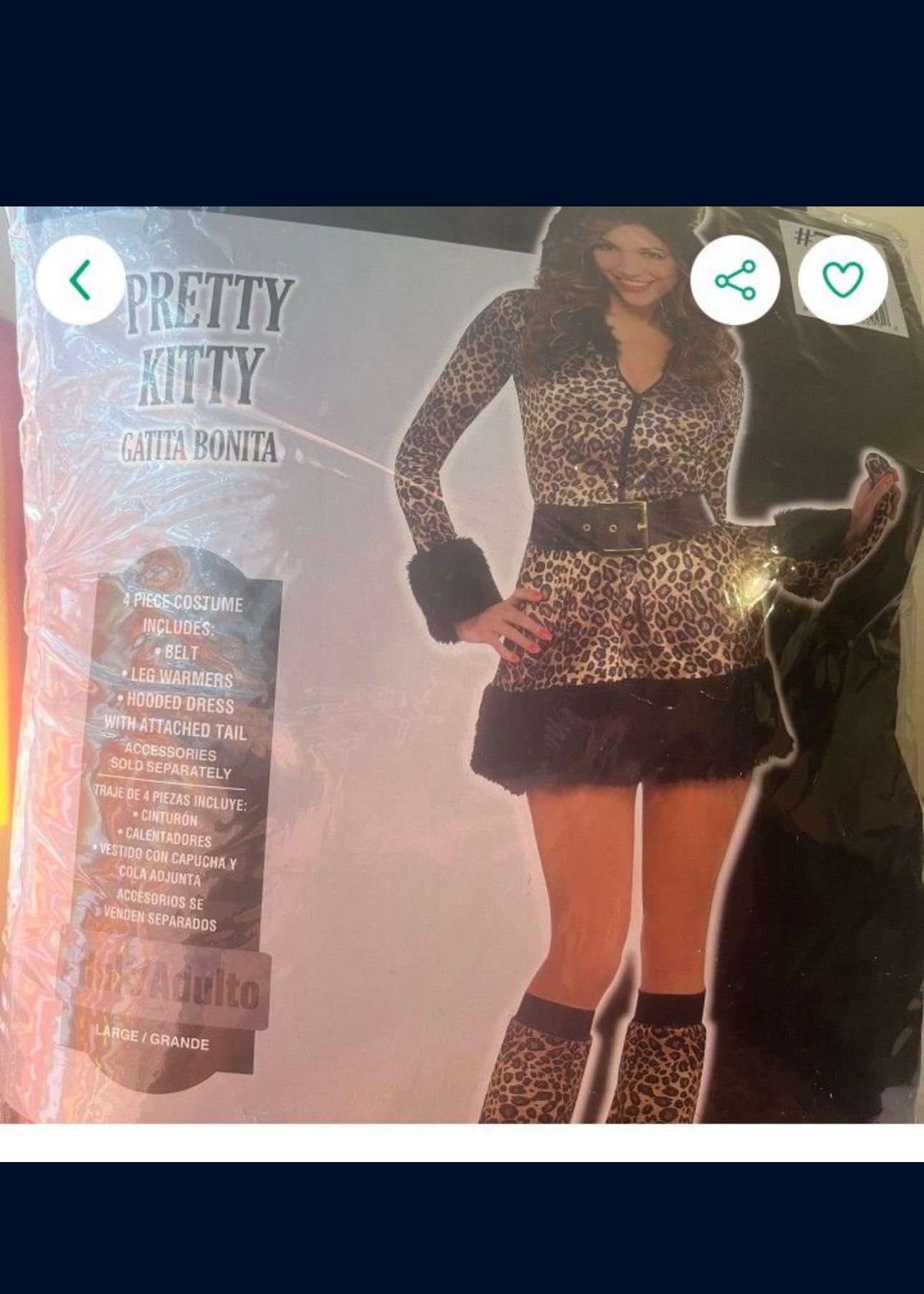 Pretty Kitty Halloween Costume Size: Large