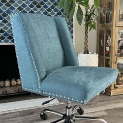 Teal Blue Swivel Rotating Desk Chair 