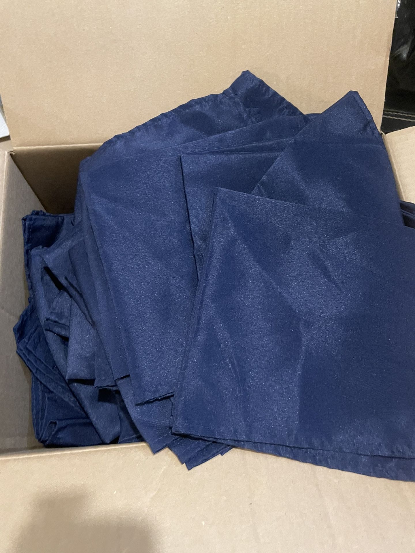 200 Navy Blue Formal Cloth Napkins Never Used
