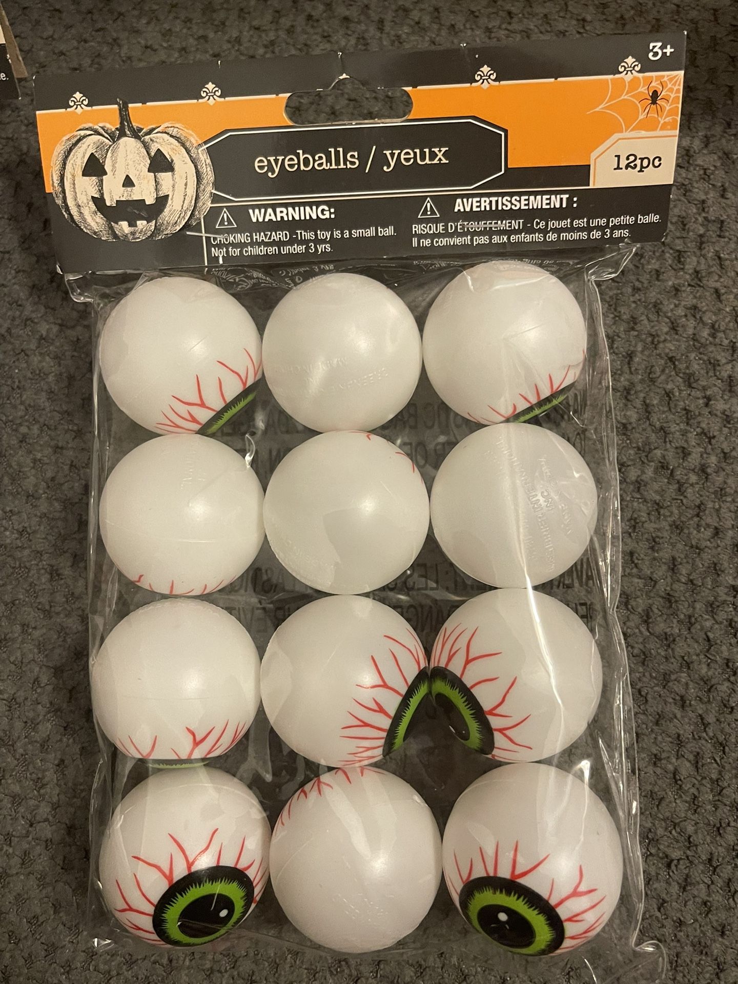 Halloween Eyeballs 12 Pc Per Bag (Qty 12 Bags)