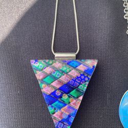 Gorgeous Blown Glass Pendant 