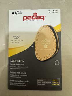 Leather half insole
