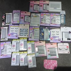Assorted PRESS ON False EYE LASHES Brand New Boxes 