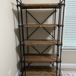 Wood And Iron Bookcase