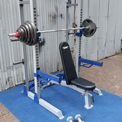 Pro HR600 Fitness Gear Squat rack / gym / gymnasio / Olympic Weight Plates / pesas / bench press / Power Rack / Fitness