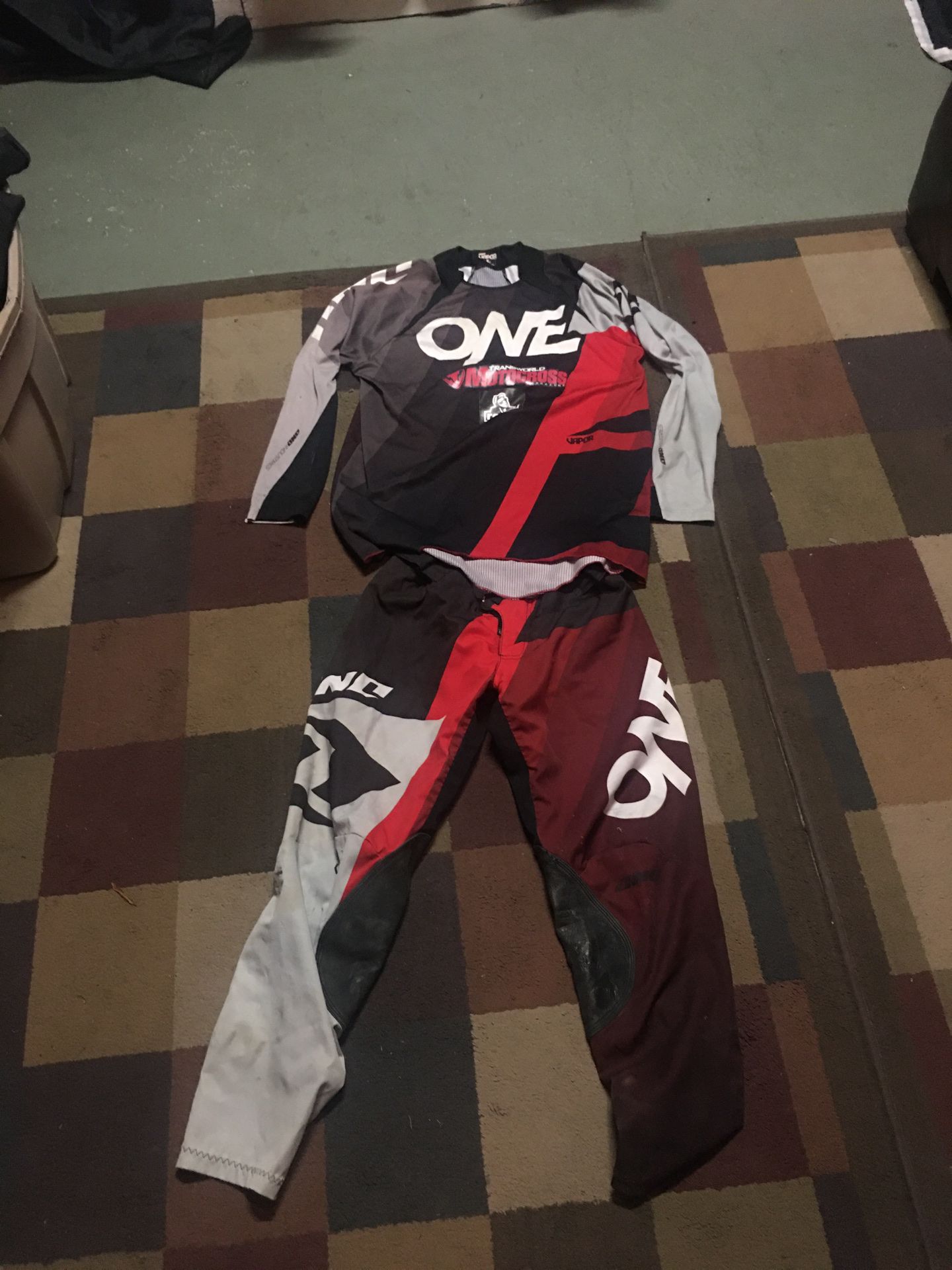 One Industries motocross pants and jersey