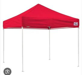 10 ft by 10 ft canopy tent. red.